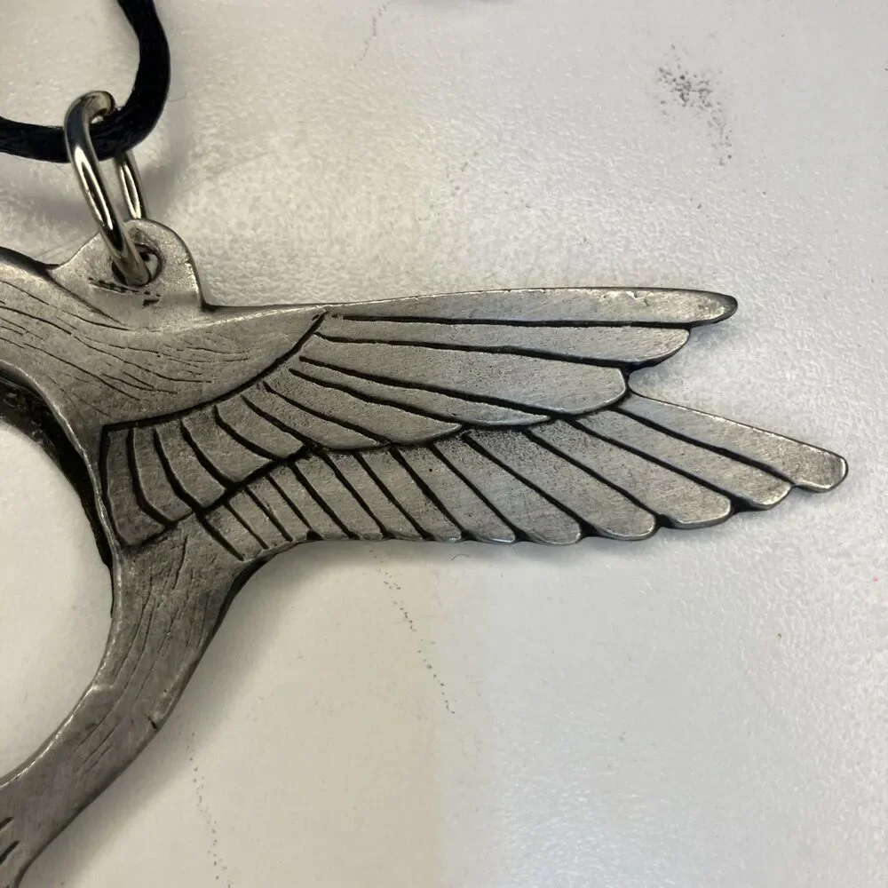 VTG Seagull Silver Metal Necklace 3”x2” - Picture 4 of 10